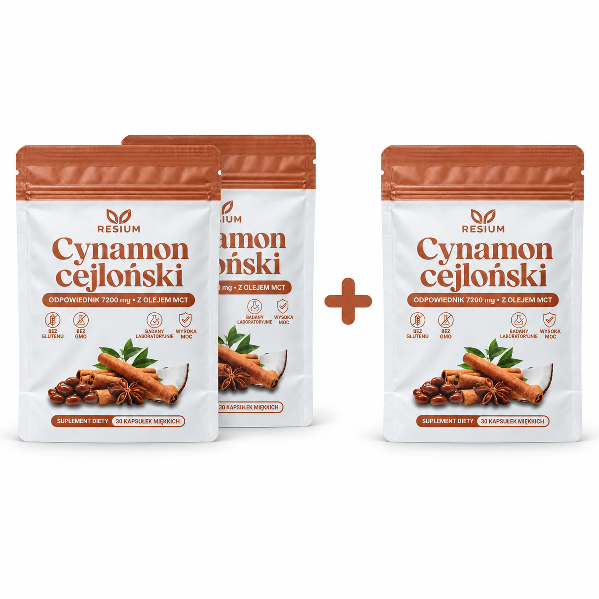 RESIUM Cynamon cejloński, zestaw 2+1 (3 opakowania)