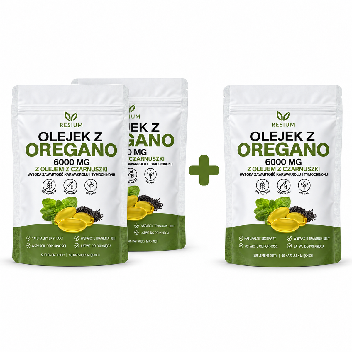 RESIUM Olejek z oregano, zestaw 2+1 (3 opakowania)