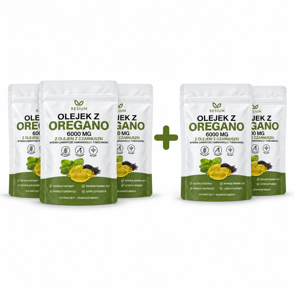RESIUM Olejek z oregano, zestaw 3+2 (5 opakowań)